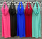 Stylist Backless Halter Neck Cowl Neckline Long Side Slit Dress